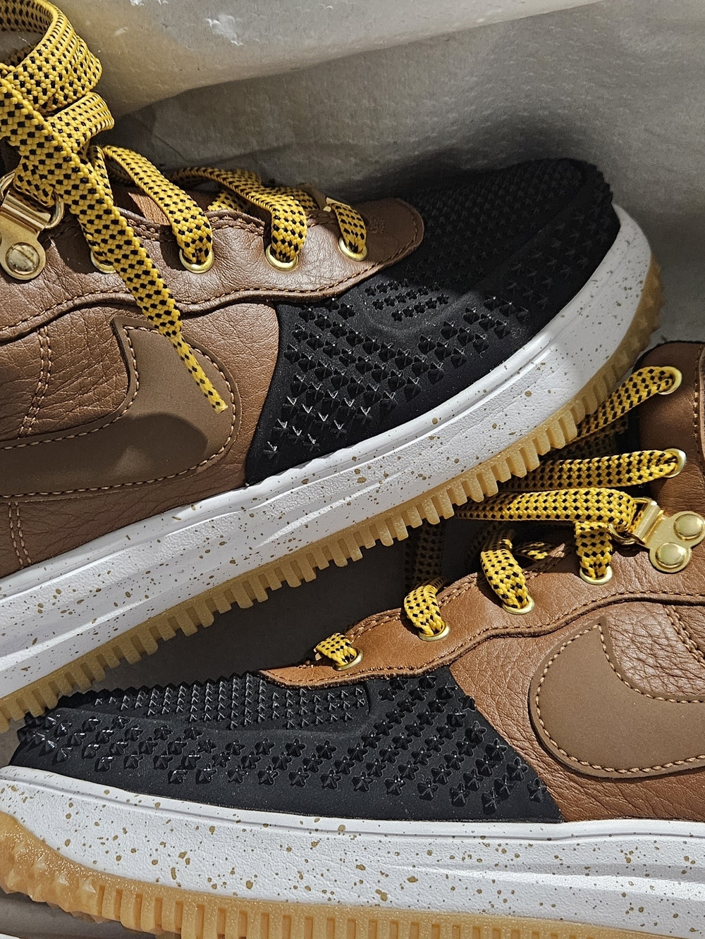 Nike Lunar Force 1 Duckboot (GS) Boys' Boot - Black/Light British Tan/White